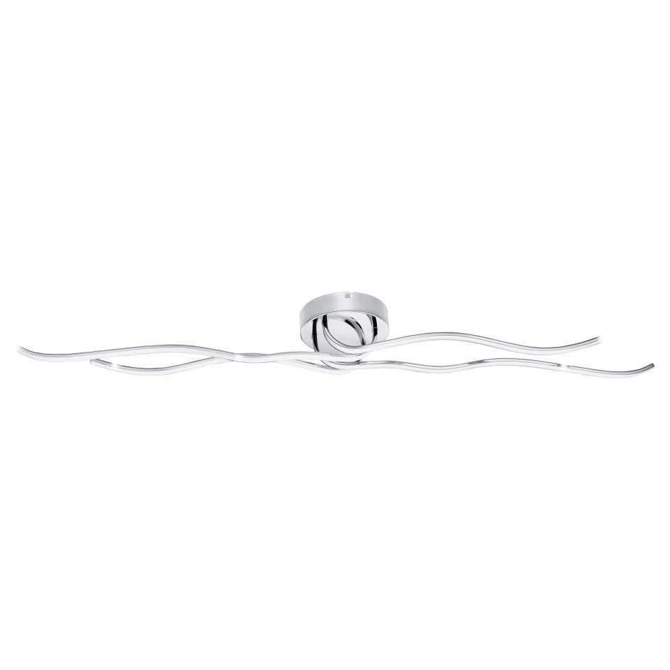 Eglo Roncade Led Plafondlamp - Chroom/Wit - 3600 lm - 3000 K - IP20