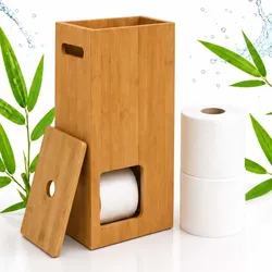 Relaxdays Toilettenpapier Aufbewahrung 8 Rollen Hellbraun
