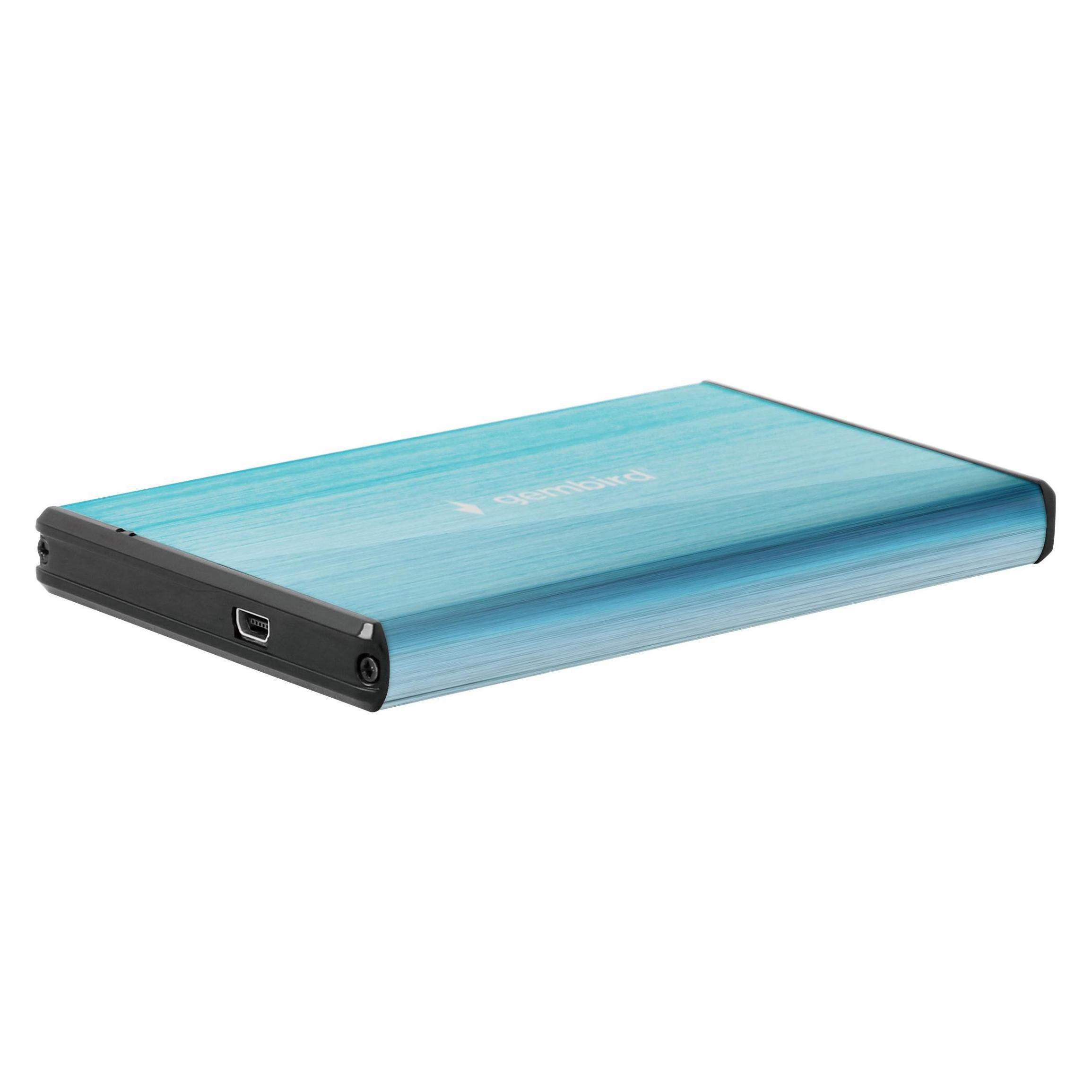 Gembird EE2-U3S-3-B USB 3.0 2.5" HDD enclosure brushed aluminum mėlynas (2.5") (EE2-U3S-3-B)