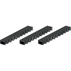 3x1m ACO Self® Hexaline 2.0 Entwässerungsrinne mit Stegrost Microgrip