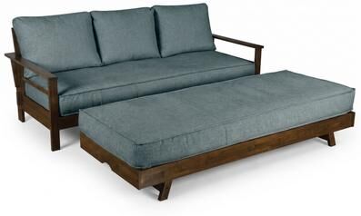 Kodiak Furniture Pendleton Wood Frame Daybed and Ottoman with Mattresses
