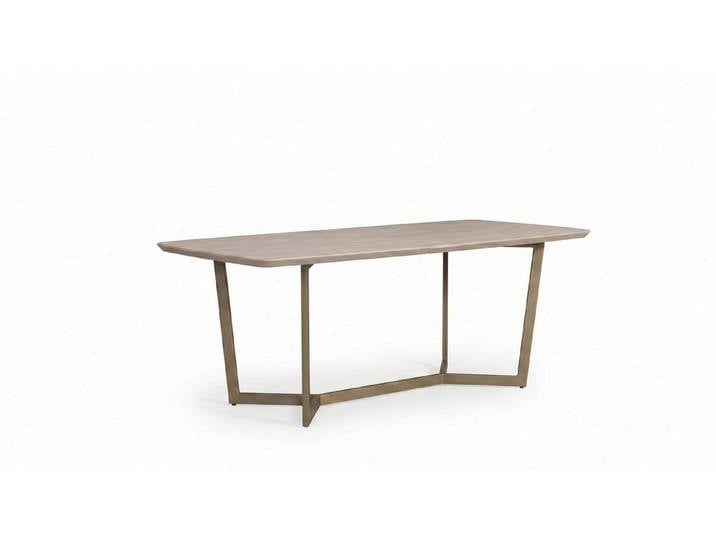 JVmoebel Stehtisch Esstisch Modern Beige Holz Metallgestell Design Tisch, Made in Europa