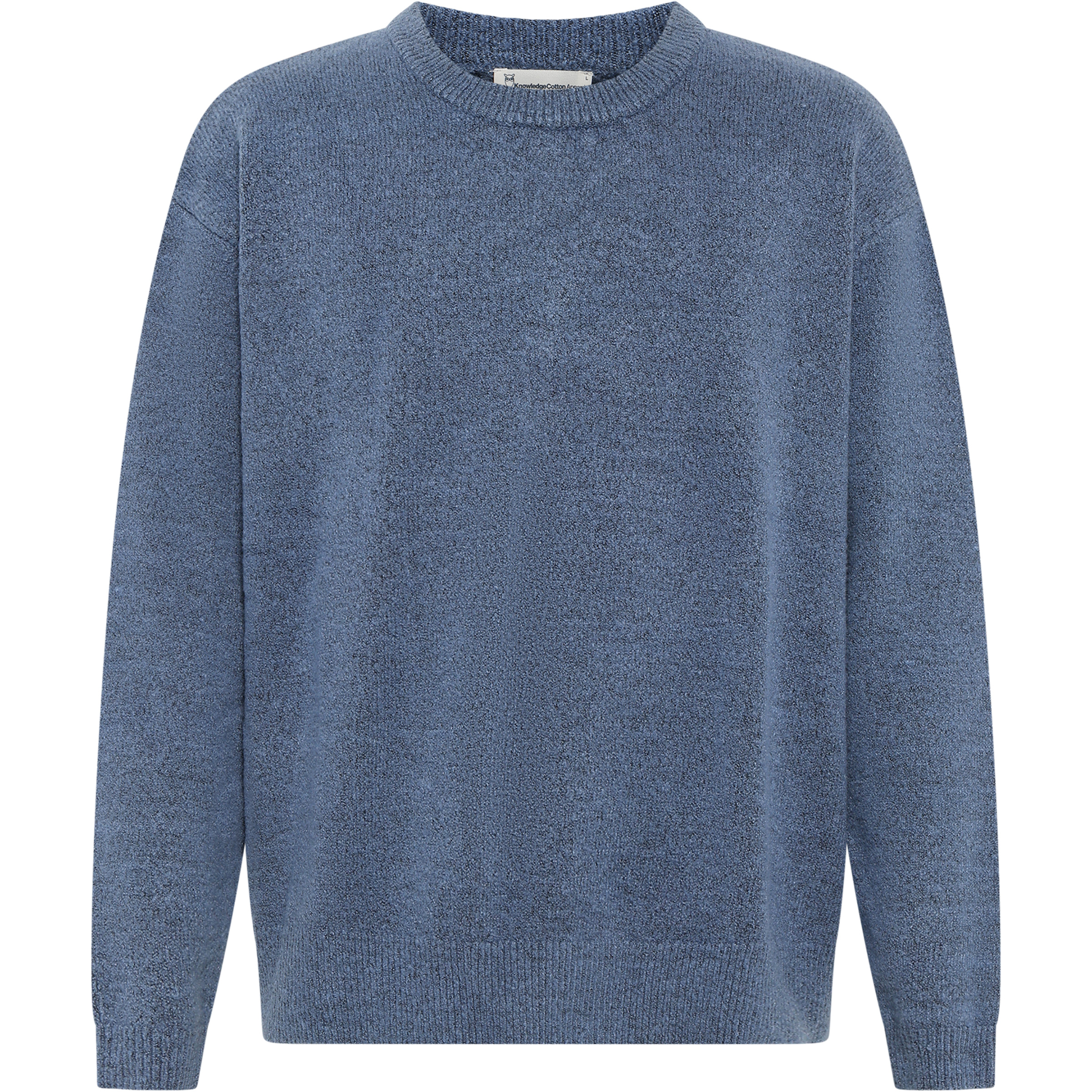 KnowledgeCotton Apparel Soufflé Yarn Herren Pullover blau Größe L Lifestyle Elastisch