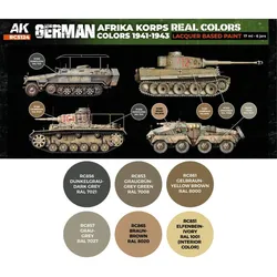 AK Real Colors German Afrika Korps Colors 1941-1943 SET