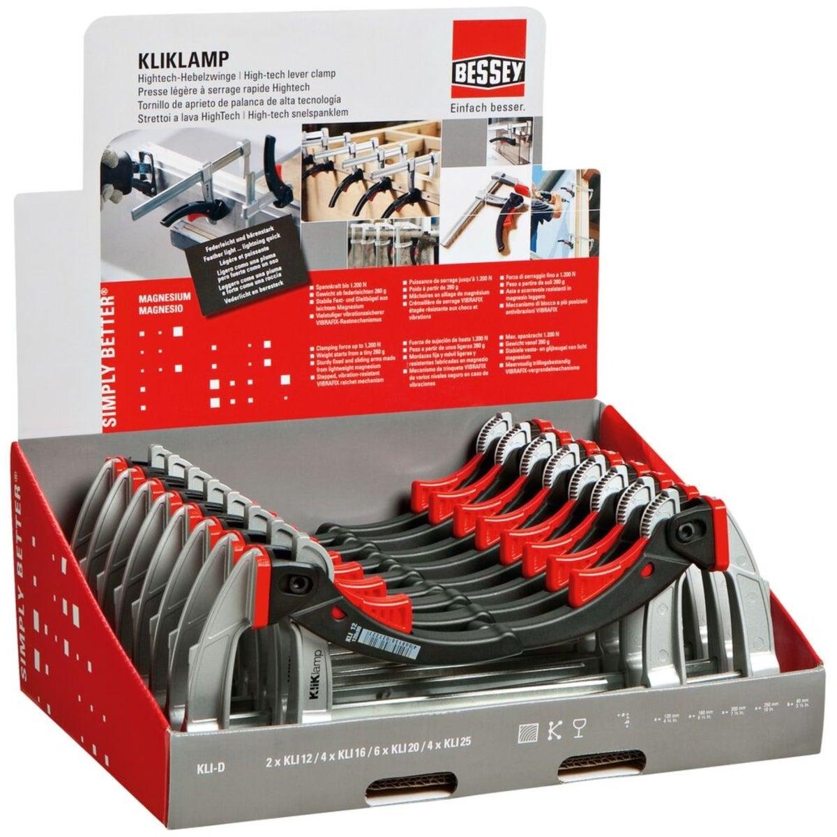 Bessey Hightech-Hebelzwinge KliKlamp Theken-Display