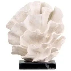 Chic Antique Dekofigur Koralle auf Fuss, H19/L16,5/B15,5 cm, antik creme