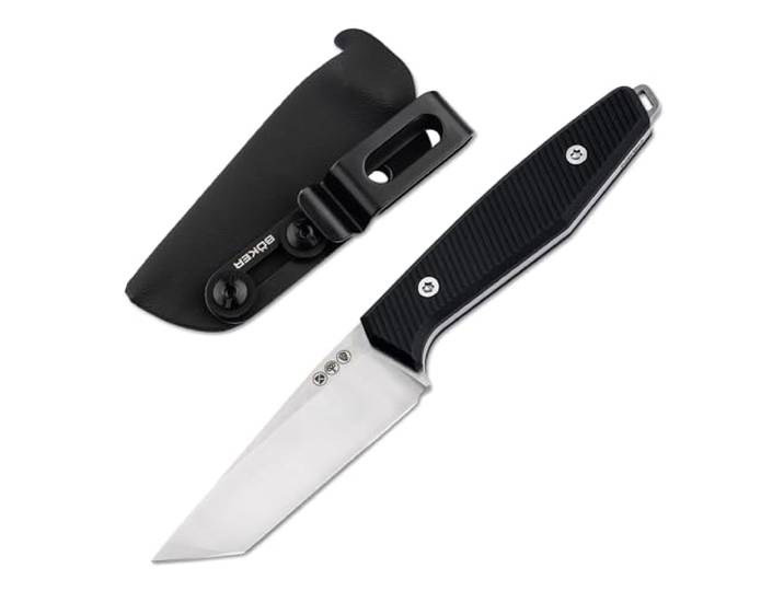 BÖKER Solingen® Daily Knives AK1 American Tanto - EDC Messer 42a konform mit Kydex-Scheide & Clip - Tanto Messer feststehend mit N690 Böhler-Stahl Klinge - EDC Gentleman Knife mit G10 Griff schwarz