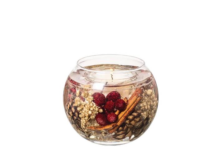 Duftkerze STONEGLOW Cosy Vibes rund , transparent, B:10cm H:10cm Ø:10cm, Glas, Wachs, Kerzen, Duftkerze