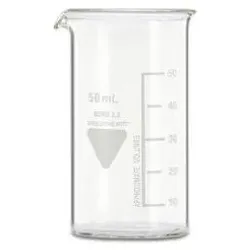 RS PRO, Laborbedarf, Borosilikatglas Messbecher mit Skala, Ø 38mm / 50ml