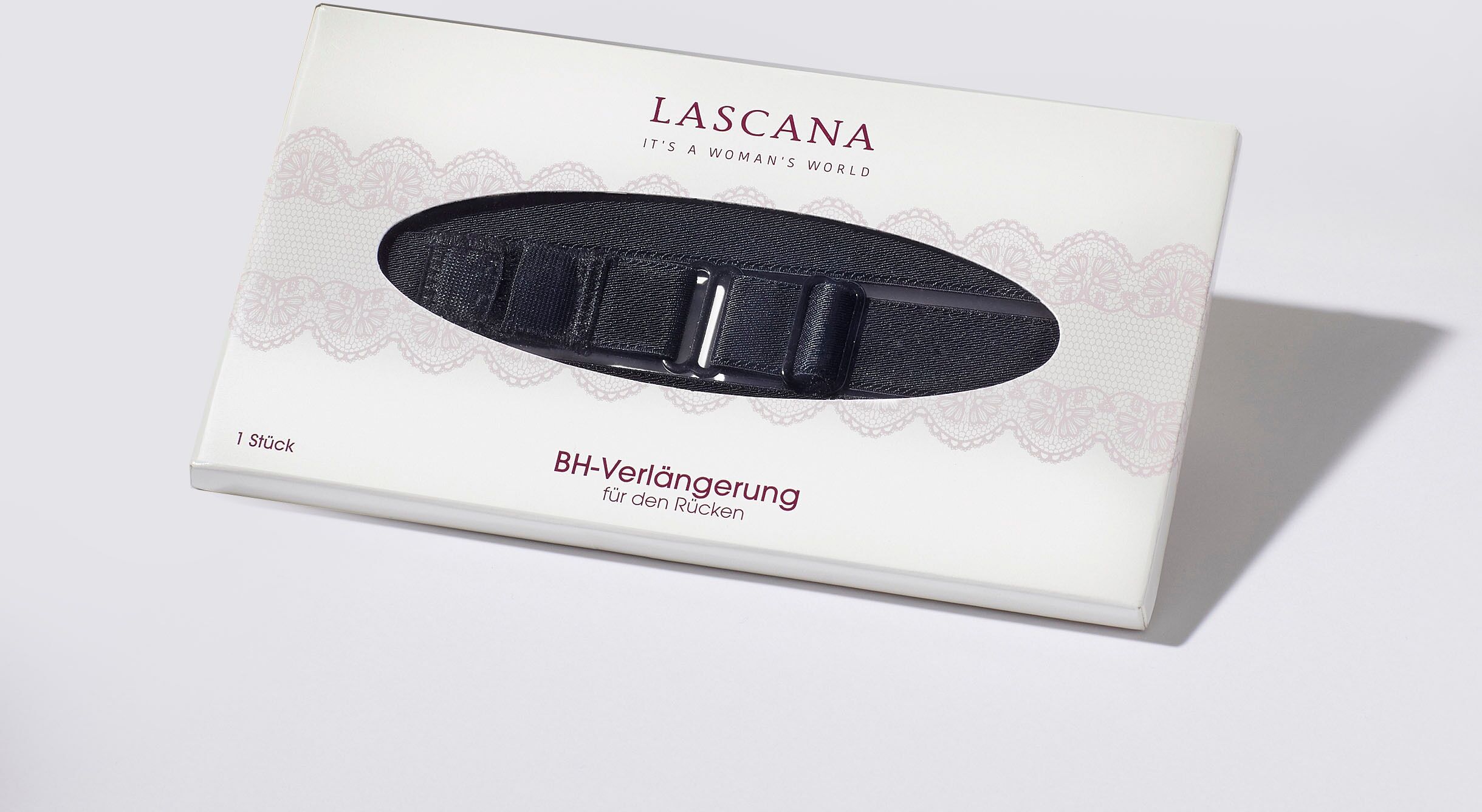 BH-Verlängerung LASCANA, Damen, Gr. 1, schwarz, Materialmix, BH-Verlängerungen BH-Verlängerung, für einen tiefen Rückenausschnitt