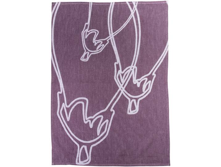Geschirrtuch STUCO Caponata , lila (dunkellila, flieder), B:50cm L:70cm, 100% Baumwolle, Geschirrtücher, Geschirrtuch, Jacquardgewebe