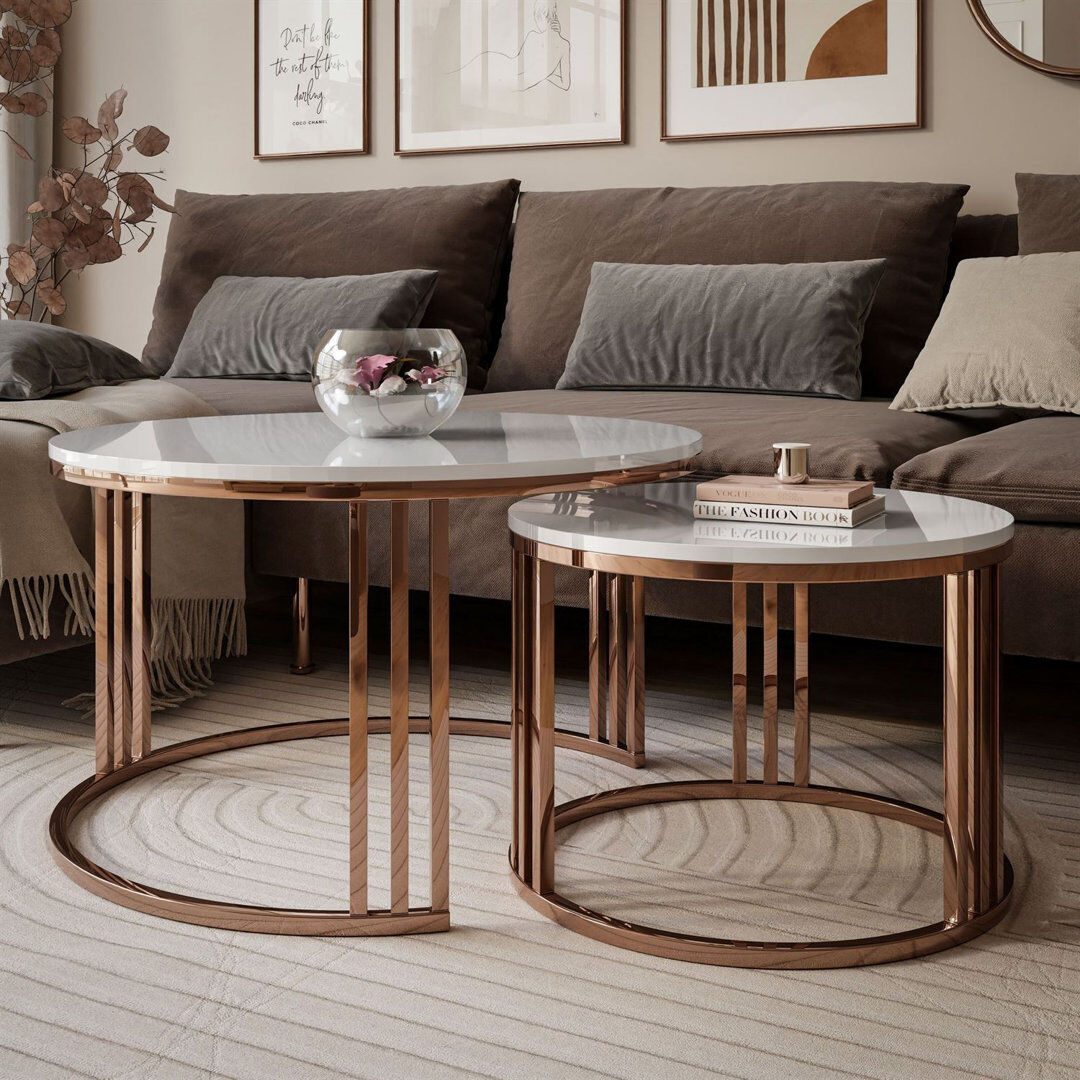 Canora Grey Coffee Table White Gloss