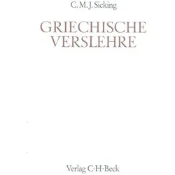 Griechische Verslehre, Fachbücher von C. M. J. Sicking, C M J Sicking, C.M.J. Sicking