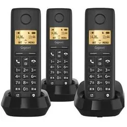 Gigaset Pure 100 Trio DECT Clip Eco sw, Telefon, Schwarz