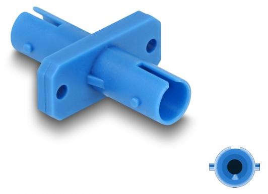Delock vezeloptiek koppeling ST Simplex mannelijk naar ST Simplex vrouwelijk, blauw