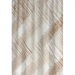 KS Handel 24 Textil Duschvorhang Paint Weiss Beige Braun 120x180 cm, inkl. Duschvorhangringe inkl. Beschwerung