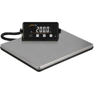 PCE Digitalwaage PB 200N, mit Zählfunktion, Teilung 100 g, Plattformwaage, Netz- & Akkubetrieb, LCD-Display, bis 200 kg