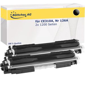 kompatibel für HP CE310A 126A Kompatibler Toner  Doppelpack, 2 Stück