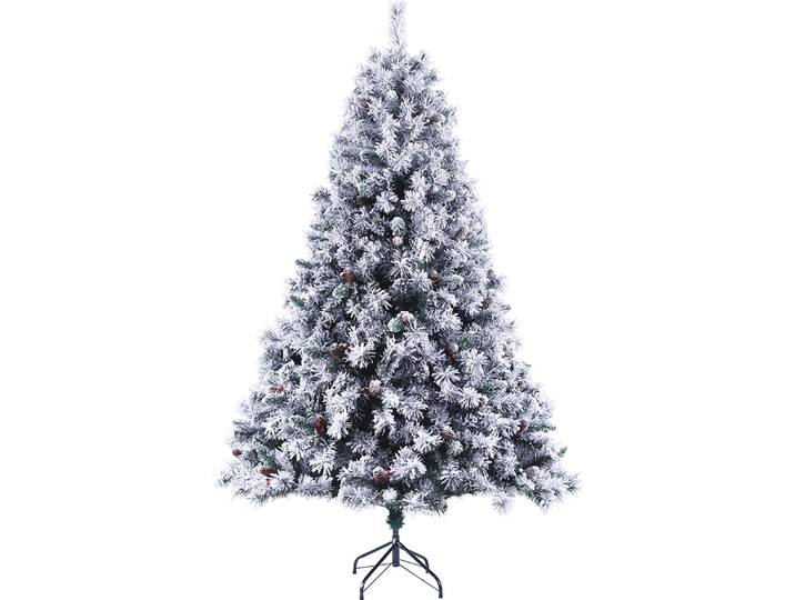 SVITA Weihnachtsbaum künstlich Schnee Tannenzapfen Beeren inkl. Ständer 210cm