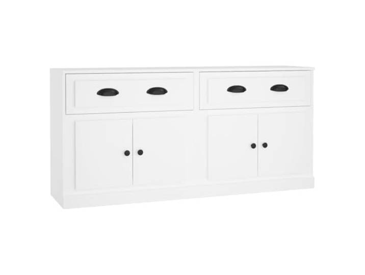 Helloshop26 Buffet Bahut Kommode Schrank Aufbewahrungsschrank Organizer Küche Wohnzimmer 2 Stück Holz weiß 02_0036692