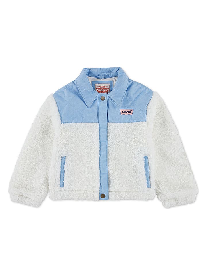 Levi's Kids Teddyjacke in Weiß/ Hellblau - 110