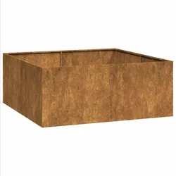 vidaXL Pflanzkübel Rostig 100x100x40 cm Wetterfester Stahl