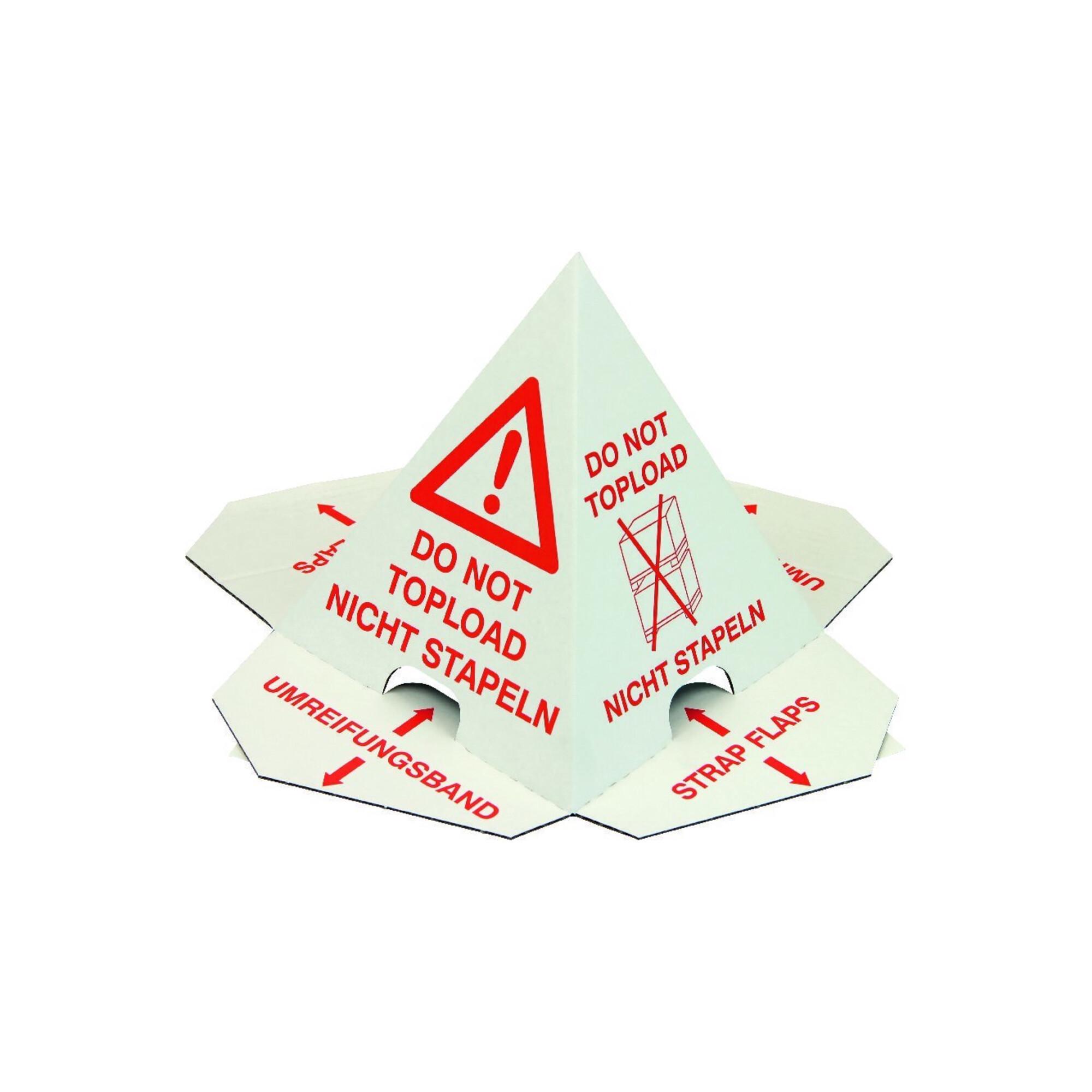 Palettenhütchen 1.25 Wellpappe L205xB205xH235mm einwellig 1-farbig rot ; TransPak (5200790)