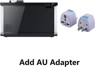 Uplifted Goods Smart Desktop Fish Tank With Remote Feeding And LED Lighting au Adapter