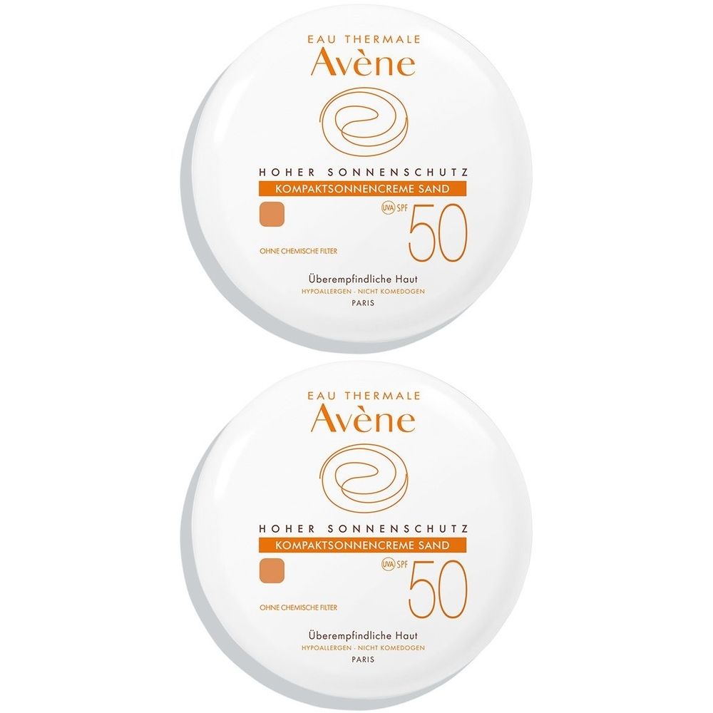 Avene Kompaktsonnencreme SPF 50 sand 2010 2x 2x10 g Creme