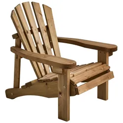 Gartensessel Gnarp von Brafab aus Kiefernholz, klassisch im Adirondack-Design, natur, mit Armlehnen