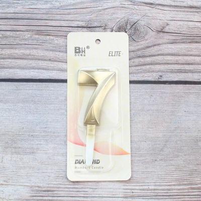 Uplift Essentials Creative Gold Diamond Number Candle 7