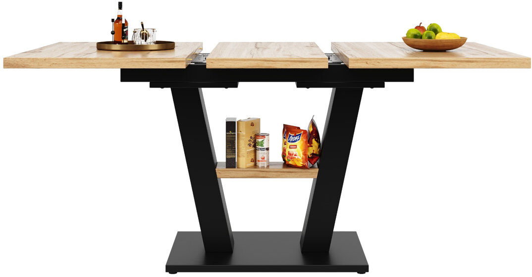 George Oliver Extendable Dining Table Natural Wood