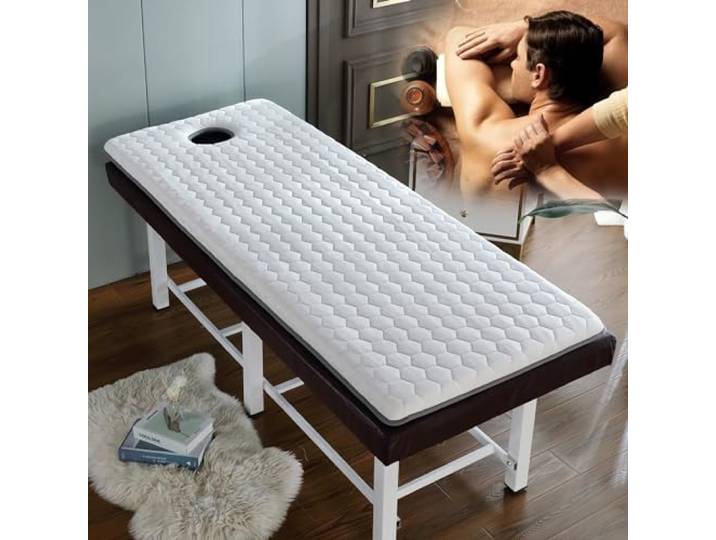LXJDDLD Massagetisch-Matratzenauflage,Matratze Memory-Foam-Auflage Mit Atemloch,Schaummatratzen-Badekurortbett,Schutzpolster Für Schönheitssalonbett,Nur Wimpernbettkissen,6cm/2.4in,S 80x190cm