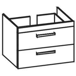Artiqua 411 Waschtischunterschrank für My by Starck 233683 Sangallo Grau quer, 411-WU2L-D54-7152-432 411-WU2L-D54-7152-432