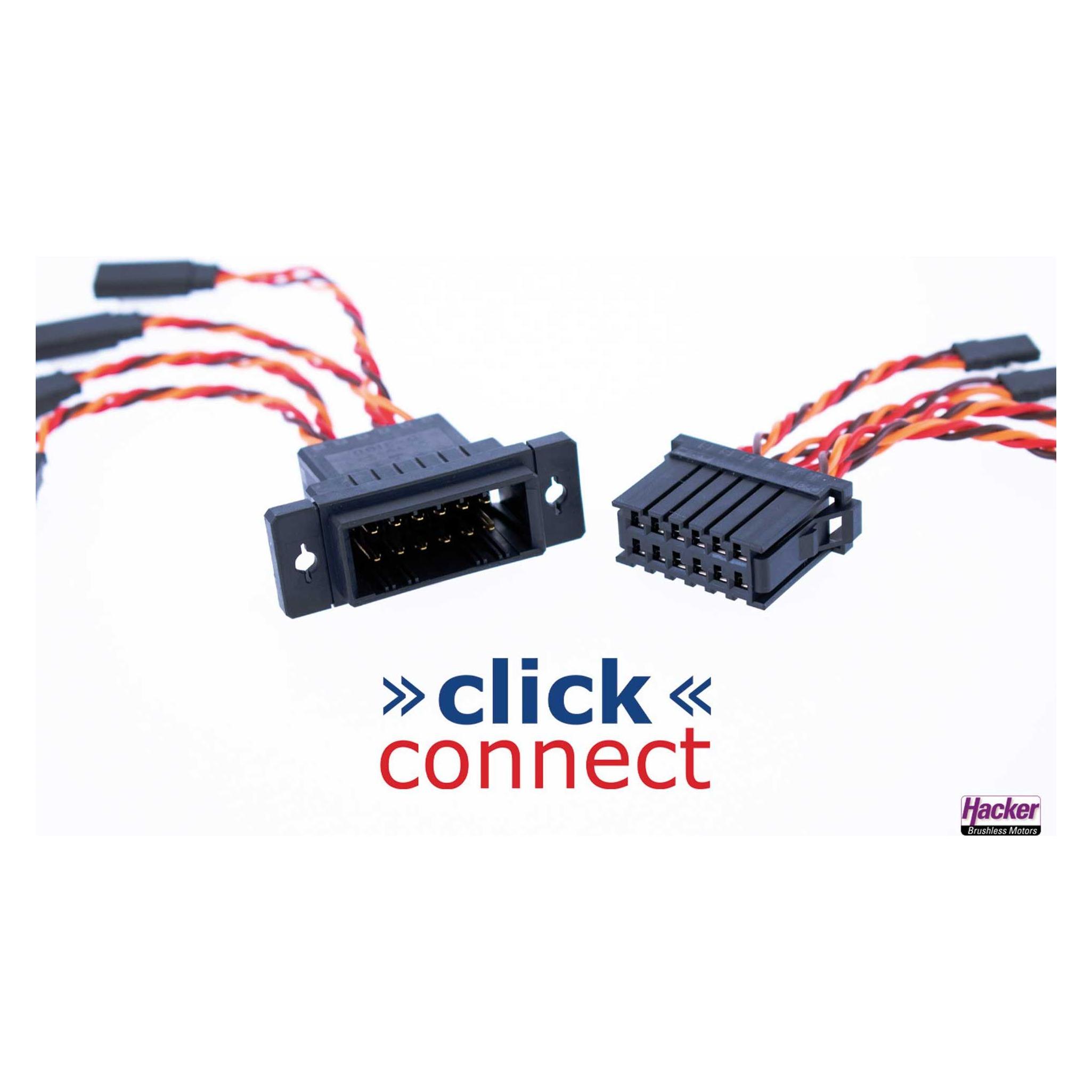 Hacker click connect Multipin-Verbinder 12 Pins 0,2 - 0,5 mm² (A85250/12 Pins/0,2 - 0,5 mm2)