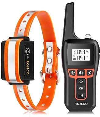 Uplifted Finds ROJECO 1000m Electric Dog Training Collar With Waterproof Remote orange 1 Collar