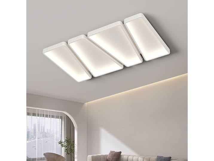 Gradation Simple blanc lustre lumières nouveau moderne LED plafond lustre pour salon salle à manger chambre Hall intérieur décor