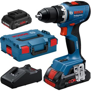 Bosch Akku-Bohrschrauber GSR 18V-65 Professional, 18V / 4,0Ah, 2 ProCore Akkus, Ladegerät und Koffer