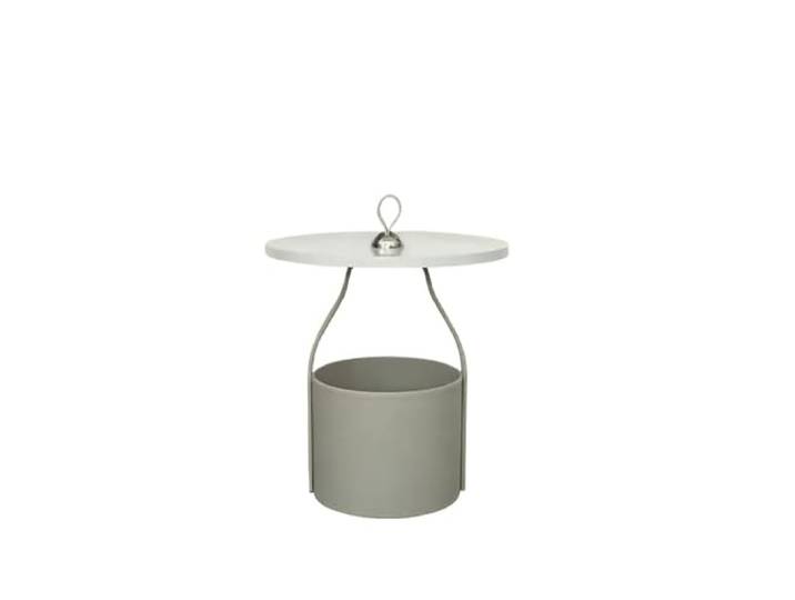 9bbhfJw4R Couchtisch im Landhausstil Tragbarer Beistelltisch, Kleiner Couchtisch for das Wohnzimmer, Sofa-Ecktisch, kompakter Nachttisch for kleine Räume(Grigio)