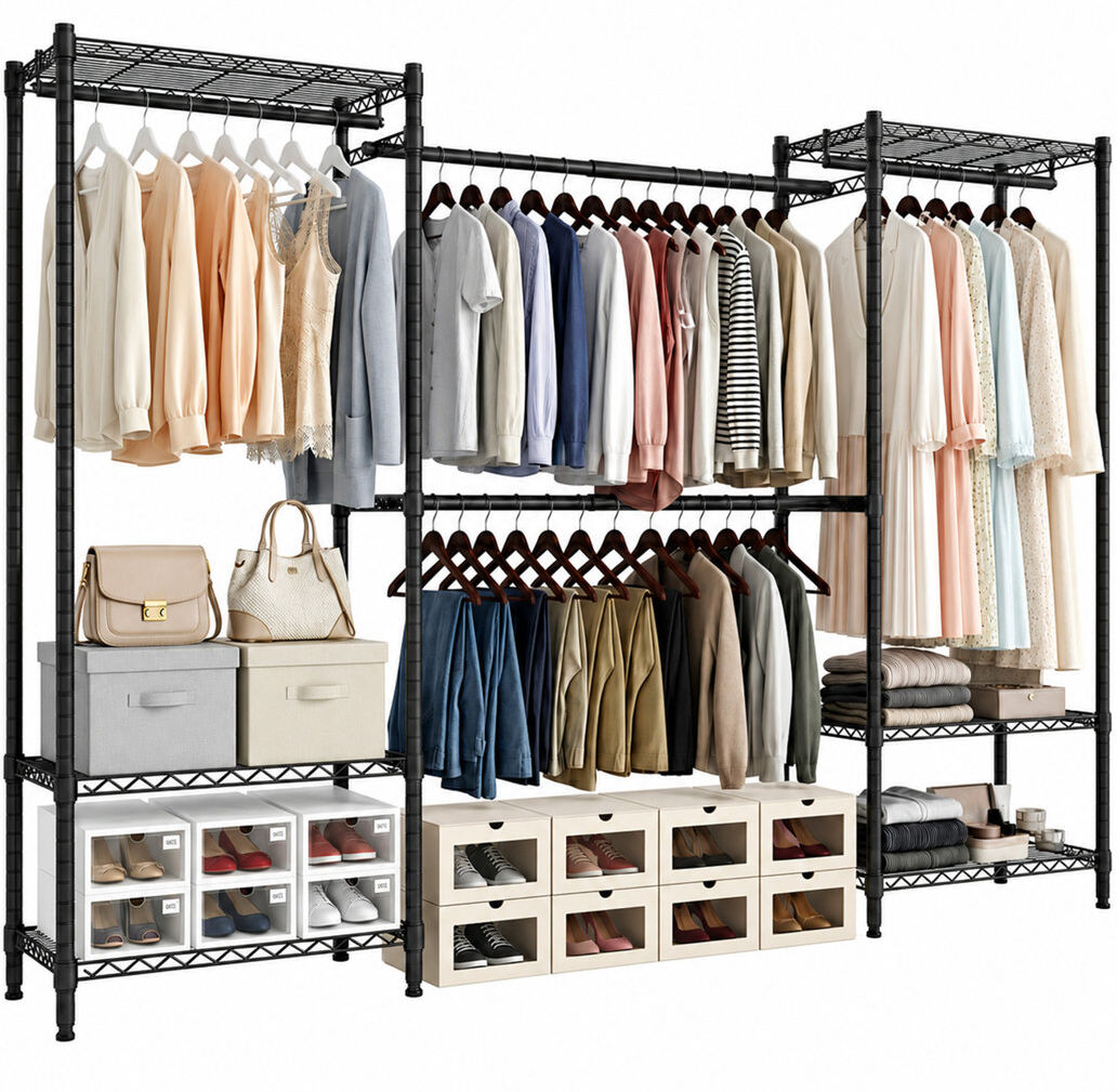 Rio 234.5cm Adjustable Clothing Rack White