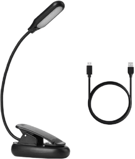 ilyeco Portable USB Rechargeable LED Book Light, Flexible Clip On Reading Lamp For Travelers & Bedtime Reading Portable USB Rechargeable LED Book Light, Flexible Clip On Reading Lamp For Travelers & Bedtime Reading