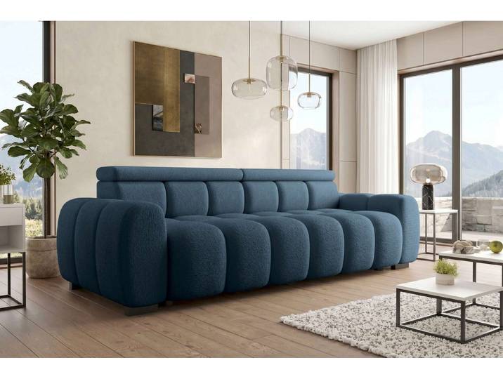 Sofa Dreams Big-Sofa Großes Sofa Santorin L-Form in Stoff, Sofa, Big-Sofa, Kopfteilverstellungen
