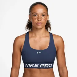 NIKE Pro Light-Support Sport-BH Damen 410 - midnight navy/white XS