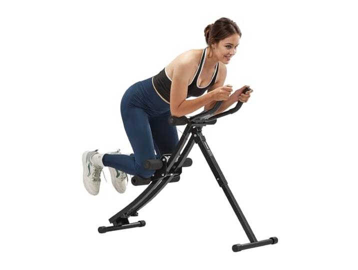 VEVOR Appareil d'Entraînement Abdominal à Double Piste\, Machine Abdominale Capacité de Charge de 200 kg\, Entraîneur Abdominal et Force de Base Pliable et Réglable\, Équipement pour Domicile Gym