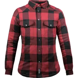 John Doe Motoshirt, Hemd/Jacke Damen - Schwarz/Rot - 3XL