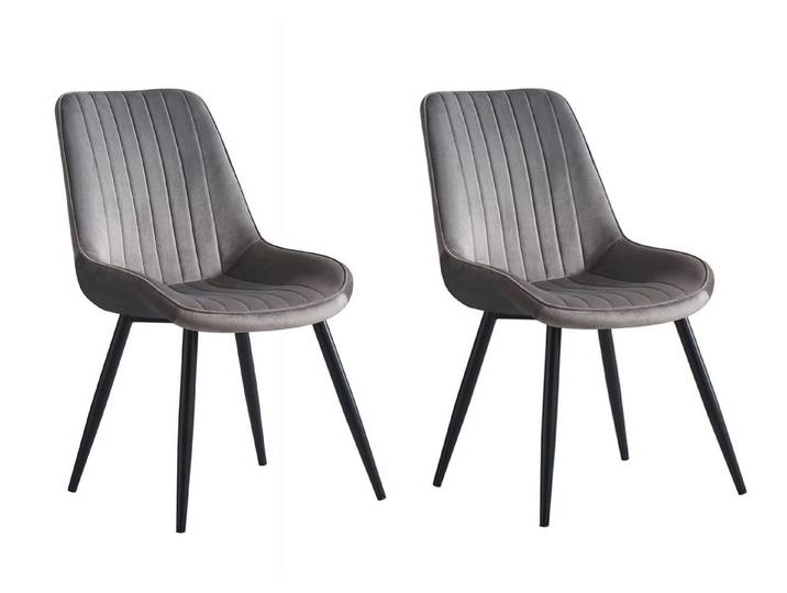 YOZI Esszimmerstuhl 2er Esszimmer Stühle Polsterstuhl Metall Gestell 53x62x87cm (2er Set), 2er Set