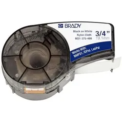 Brady, Etikettenrolle, Shrinkflex weiss/schwarzer Text Schrumpfverhältnis 3 zu 1A: 6,00mm, B: 2,10mC: 1,20mm, D: 2,80m