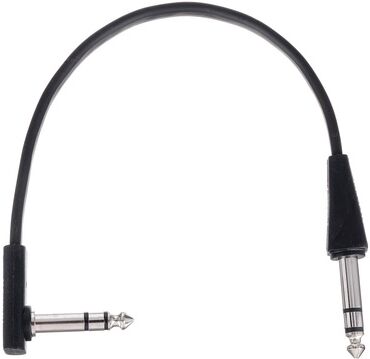 Rockboard Flat TRS Cable 20 cm Schwarz
