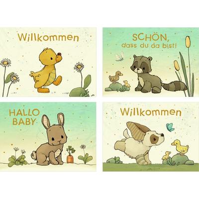 Mini-Grußkarten – Willkommen