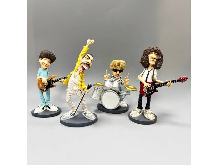 Ensemble de figurines Queen, statues en résine de légènes du rock, décoration intérieure, objet de collection pour les mélomanes, cadeau de Noël